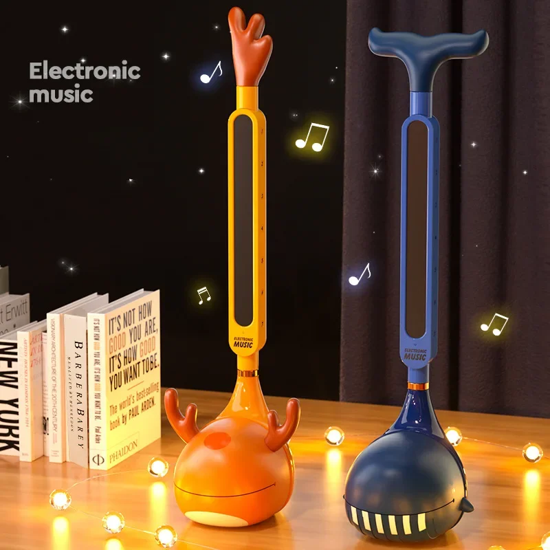 Elektronische Erhu Mini-Gitarre Erhu Niedliche Cartoon-Form Musik-Synthesizer Frühkindliche Bildung Lernspielzeug für Kinder Teenager Geschenke Image
