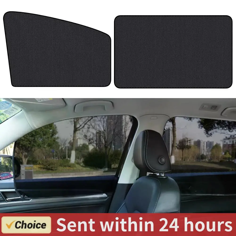 Magnetische schwarze Seiten fenster Sonnenschutz abdeckung mit kleinem Loch Aut ofens ter gitter Sonnenschutz abdeckung 10 Magnete Seiten glas gitter Sonnenschirme Image