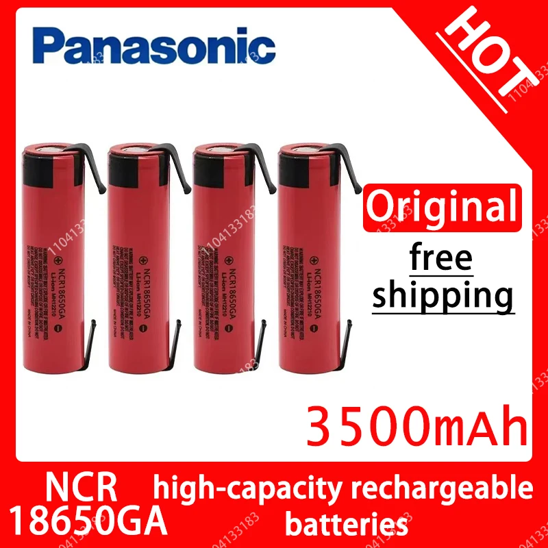 Original NCR 18650GA 30A Entladung 3,7 V 3500 mAh 18650 wiederaufladbare Batterie Spielzeug Taschenlampe Lithium-Batterie + DIY Nickel Image