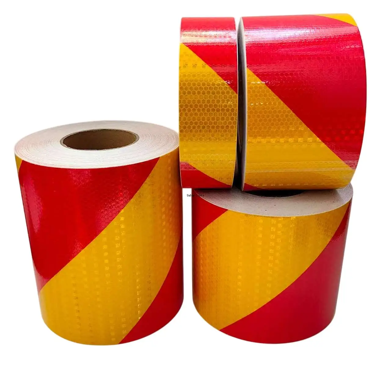 5 cm/10 cm/15 cm/20 cm * 5 m Twill Reflektierendes Wasserdichtes Klebeband Gelb-Rot Links Oder Rechts Selbstklebende Reflektoren Auffälligkeit Auto Aufkleber