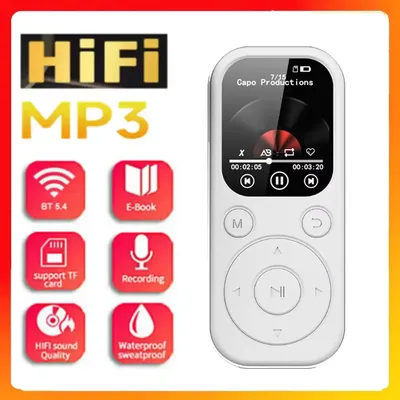 16-128G Tragbarer MP3-Player Typ C 1,8 Zoll Bluetooth5.4 kompatible Touch-Tasten Musik Stereo HiFi-Lautsprecher FM-Radio mit Aufnahme Image