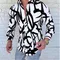 Camicia da uomo autunno casual versatile moda strada camicia da uomo risvolto camicia monopetto camicia da uomo a maniche lunghe con linea irregolare
