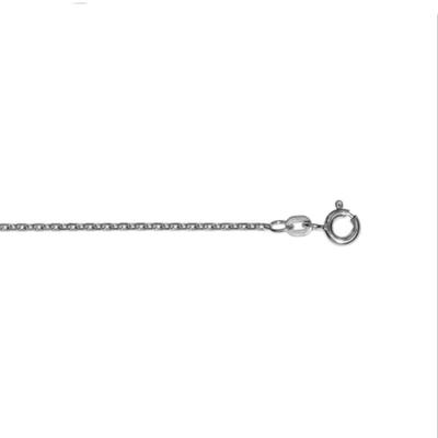 Goldkette ONE ELEMENT "Halskette aus 585 Weißgold Ø 1,7 mm" Gr. 50, silber, Halsketten, Damen, 50, Weißgold 585, Damen Gold Schmuck Rundankerkette Image