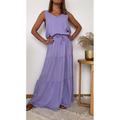 Damen Kleid-Set Casual kleid Rock-Set Brautkleider schlicht Glatt Rüsche Maxidress Langarm V Ausschnitt Outdoor Täglich Gelb Hellgrün Rosa Sommer Frühling Regular Fit