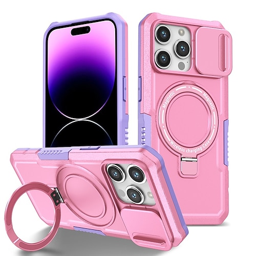 Handy Hülle Handyhüllen Für iPhone 16 15 14 Pro Max Plus 13 12 11 Pro Max Rückseite Mit Ständer Magnetisch Unterstützt kabelloses Laden Retro PC Image