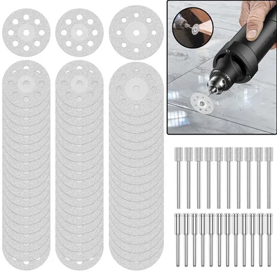 82/41PCS Mini Diamond Cutting Disc Multipurpose Diamond Saw Blade for Dremel Rotary Tools for Stone