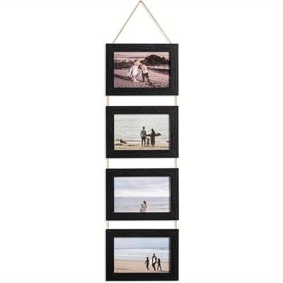 TEMU 2pcs Hanging Picture Frames, Wall Picture Frames With , Foldable Picture Frame Displays 4 Photos For Wall Decor