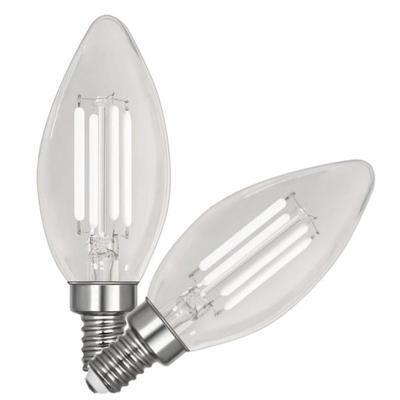 Feit Electric 21367 - DIM TORPEDO CL 27K WH FIL 2PK Decorative Chandelier Antique Filament LED Light Bulb