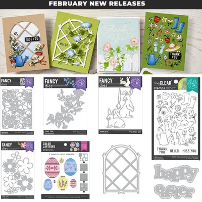 Happy Easter Egg Flower Rabbit Metal Cutting Dies Clear Stamps Stencil for DIY Decorating Scrapbook