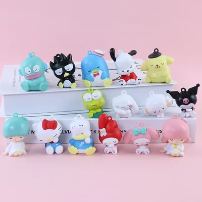 Sanrio Blind Box Characters DIY Accessories Childishness Figurine Melody Kuromi Pochacco Cinnamoroll