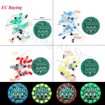 5Pcs/1pc LED Water Light LED Round Water Light Production Kit for Skill Training Soldering Practice
