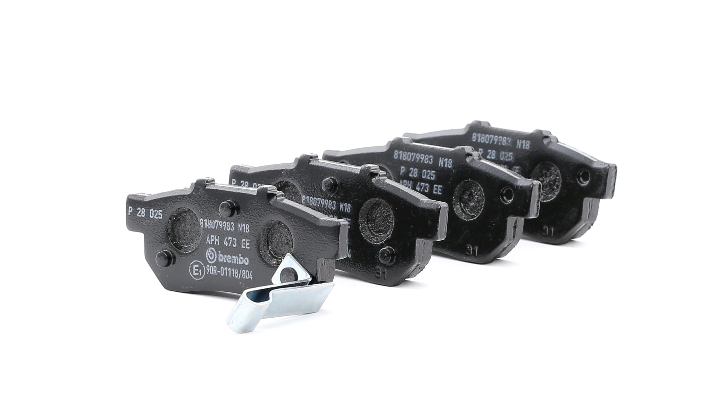 BREMBO Bremsbelagsatz MAZDA,HONDA P 28 025 43022SO4E03,5860051490,43022S04E00 43022S04E02,43022S04E03,43022SAAE51,43022SR2040,43022TG0T00,5860177980 Image