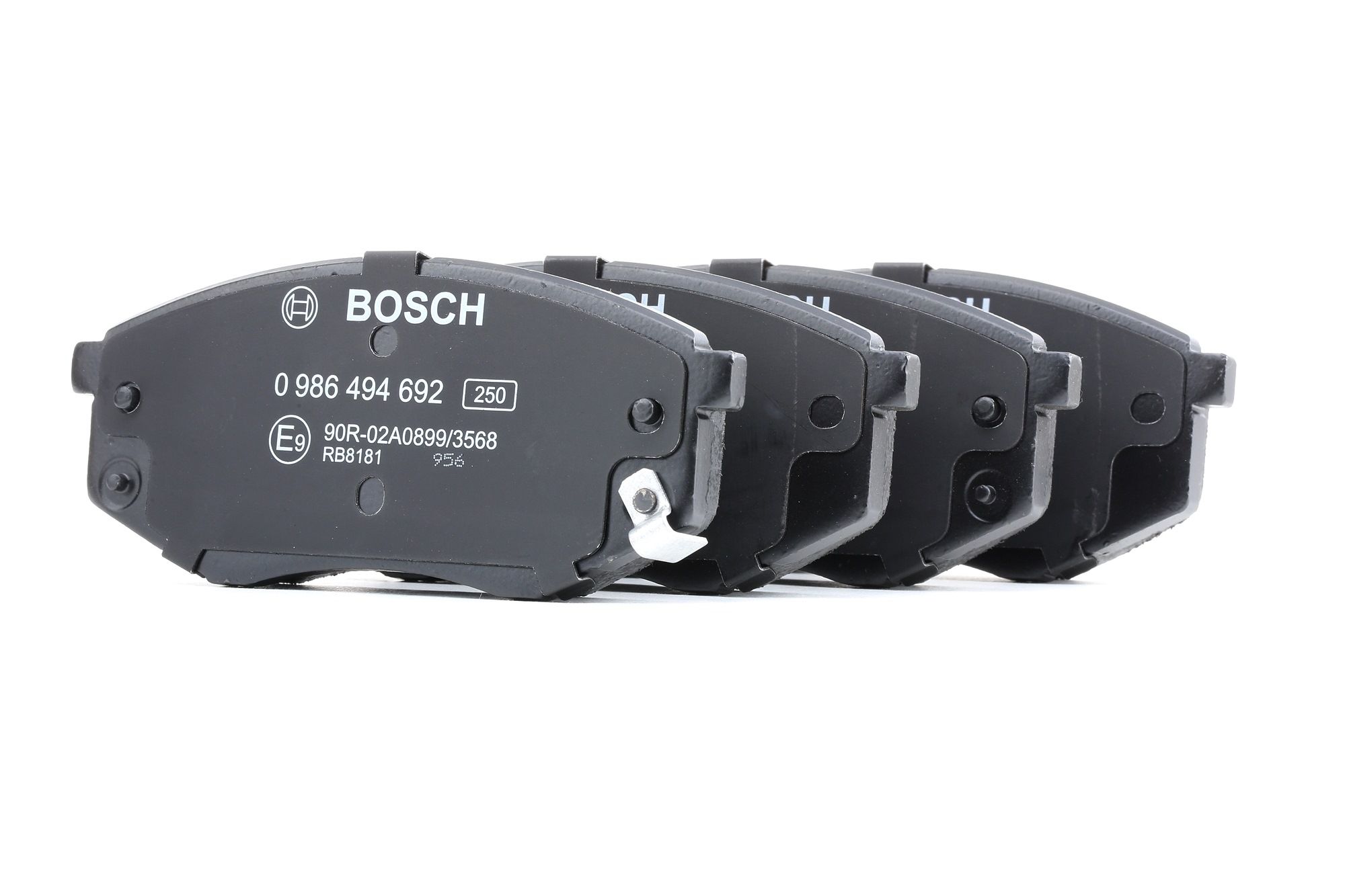 BOSCH Bremsbelagsatz HYUNDAI,TOYOTA,KIA 0 986 494 692 BP1687,0446512520,58101B2A70 58101C1A00,0446502050,581012SA00,581013SA25,581013SA26,0446502010 Image