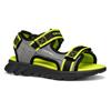 Sandale GEOX "J SANDAL AIRADYUM BO", Kinder, Gr. 31, grau (grau, grün), Textil, Synthetik, sportlich, Schuhe, Trekking Sandale, Sommerschuh, Klettschuh mit farbiger Innensohle