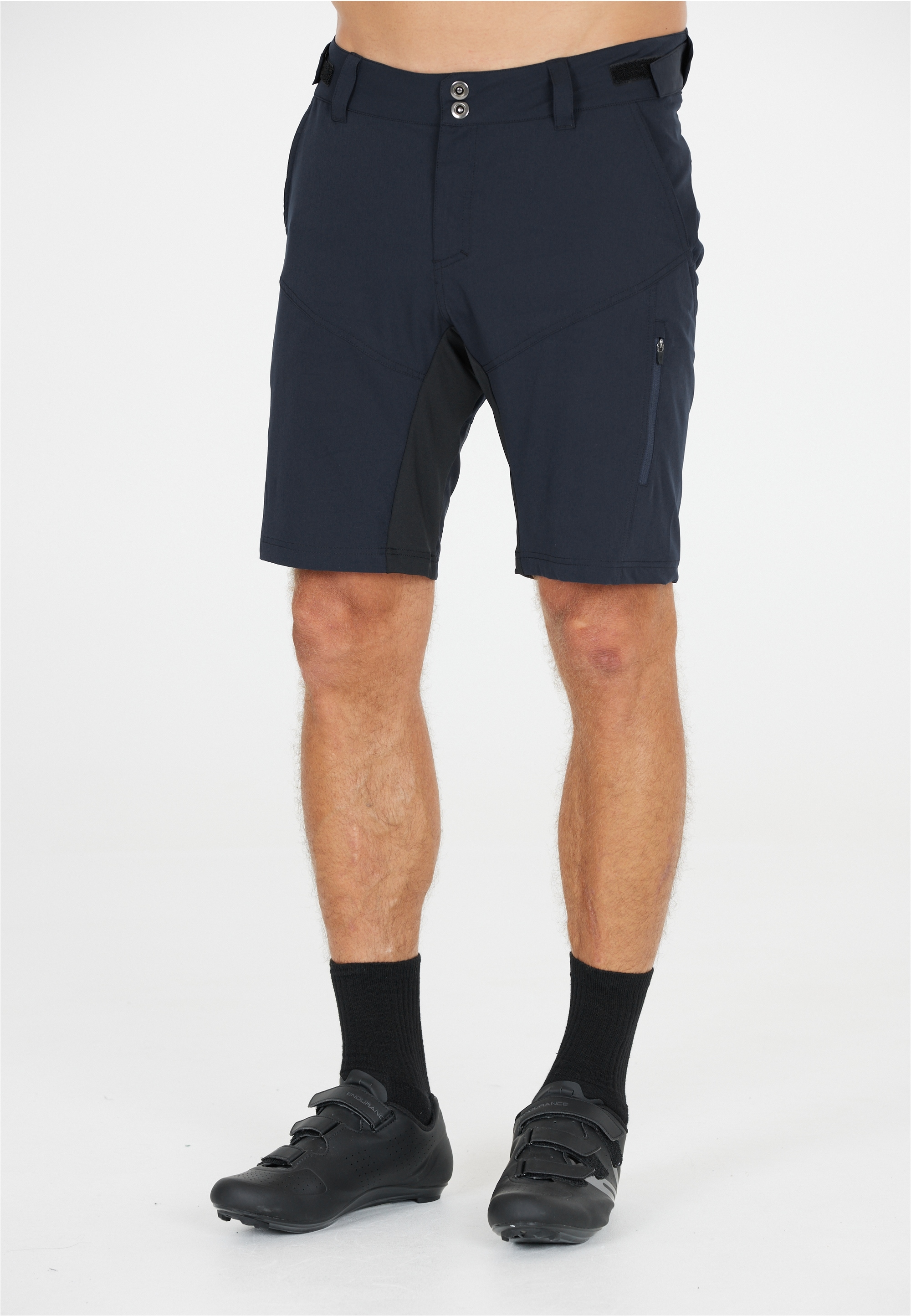 Radhose ENDURANCE "Benal", Herren, Gr. XXL, US-Größen, blau (dunkelblau), 92% Polyester, 8% Elasthan, unifarben, Sportlich, kurz, Hosen, im praktischen 2-in-1-Design Image