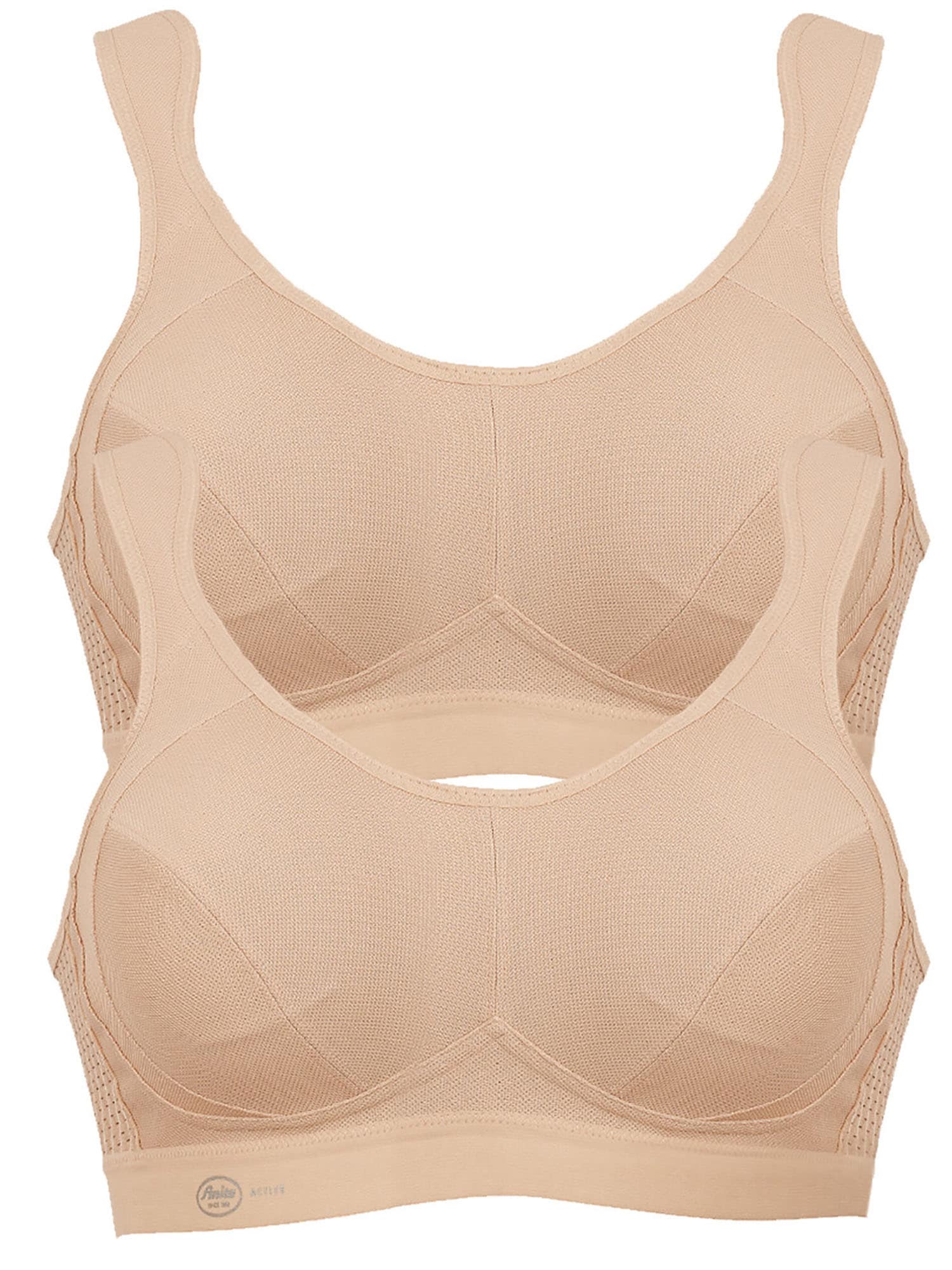 Sport-BH ANITA "Sport BH extreme control", Damen, Gr. 105, Cup D, beige (desert desert), Stoff, Obermaterial: 76% Polyester PES. 19% Polyamid PA. 5% Elasthan EL., BHs Sport-BH