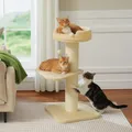 Tiragraffi per gatti con albero per gatti con tiragraffi super spesso Tiragraffi per gatti per gatti di grandi dimensioni Letto per gatti con fiori Tiragraffi per gatti alto per interni
