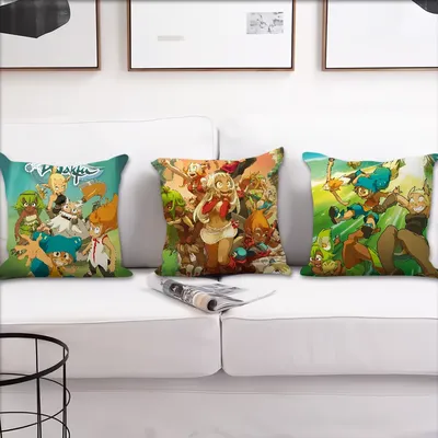 Cartoon Game W-Wakfu-Kissenbezug, bequemes weiches Kissen für Sofa, Heimbüro, Dekoration und Image