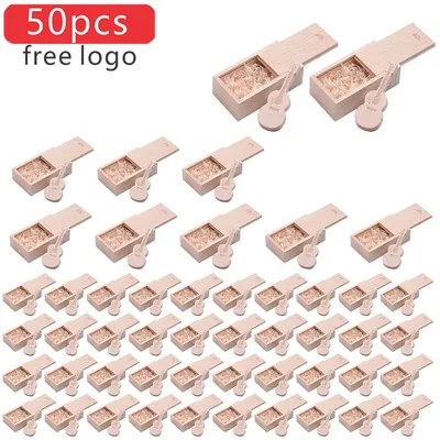 Jaster 50 teile/los USB-Flash-Laufwerk Holz/Bambus Pen drive 4GB 8GB 16GB 32GB 64GB 128GB Memory Stick angepasste Logo Geschenk Pen Drive Image