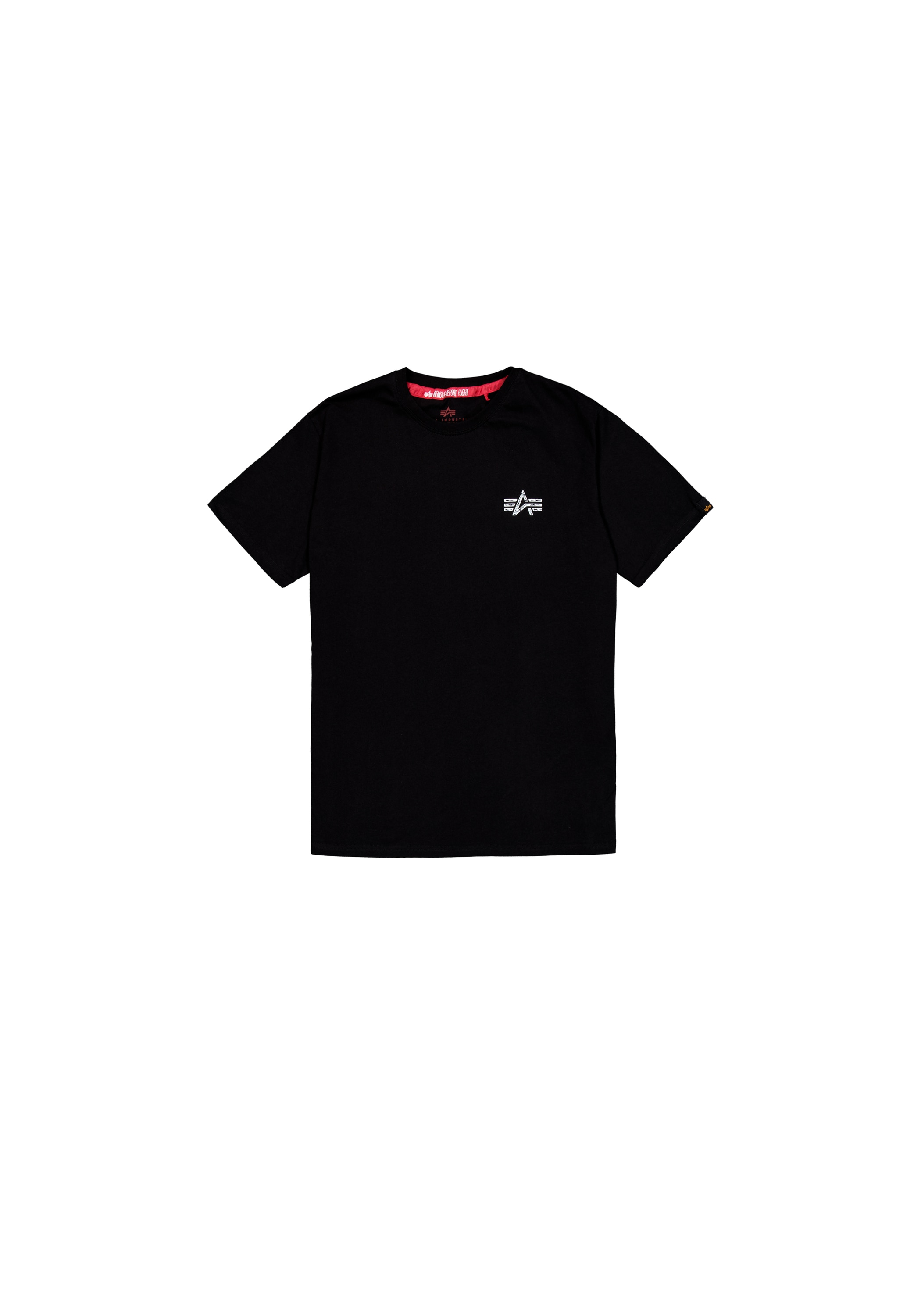 T-Shirt ALPHA INDUSTRIES "Signature Backprint T-Shirt", Herren, Gr. 3XL, schwarz, Obermaterial: 100% Baumwolle, Shirts Image