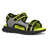 Sandale GEOX "J SANDAL AIRADYUM BO", Kinder, Gr. 29, grau (grau, grün), Textil, Synthetik, sportlich, Schuhe, Trekking Sandale, Sommerschuh, Klettschuh mit farbiger Innensohle