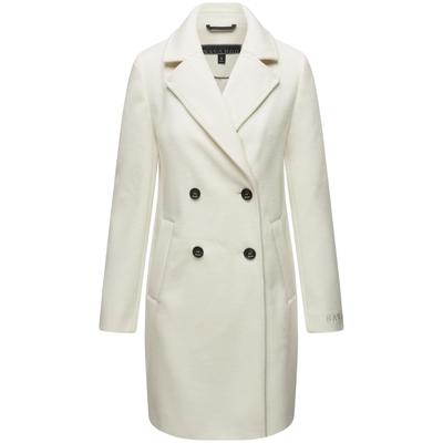 Kurzmantel NAVAHOO "Frostjuwel 14", Damen, Gr. XXL (44), weiß (sanftes weiß), Obermaterial: 80% Polyester, 10% Modacryl, 10% Viskose, Innenfutter: 100% Polyester, Ärmelfutter: 100% Polyester, elegant, gerade ca. Mitte Oberschenkel, Langarm Ärmel... Image
