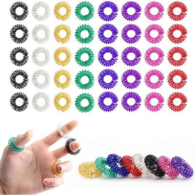 Bluedeer - Akupressur Ring, 40 Stück Massageringe für Finger, Finger Massageringes für Bessere