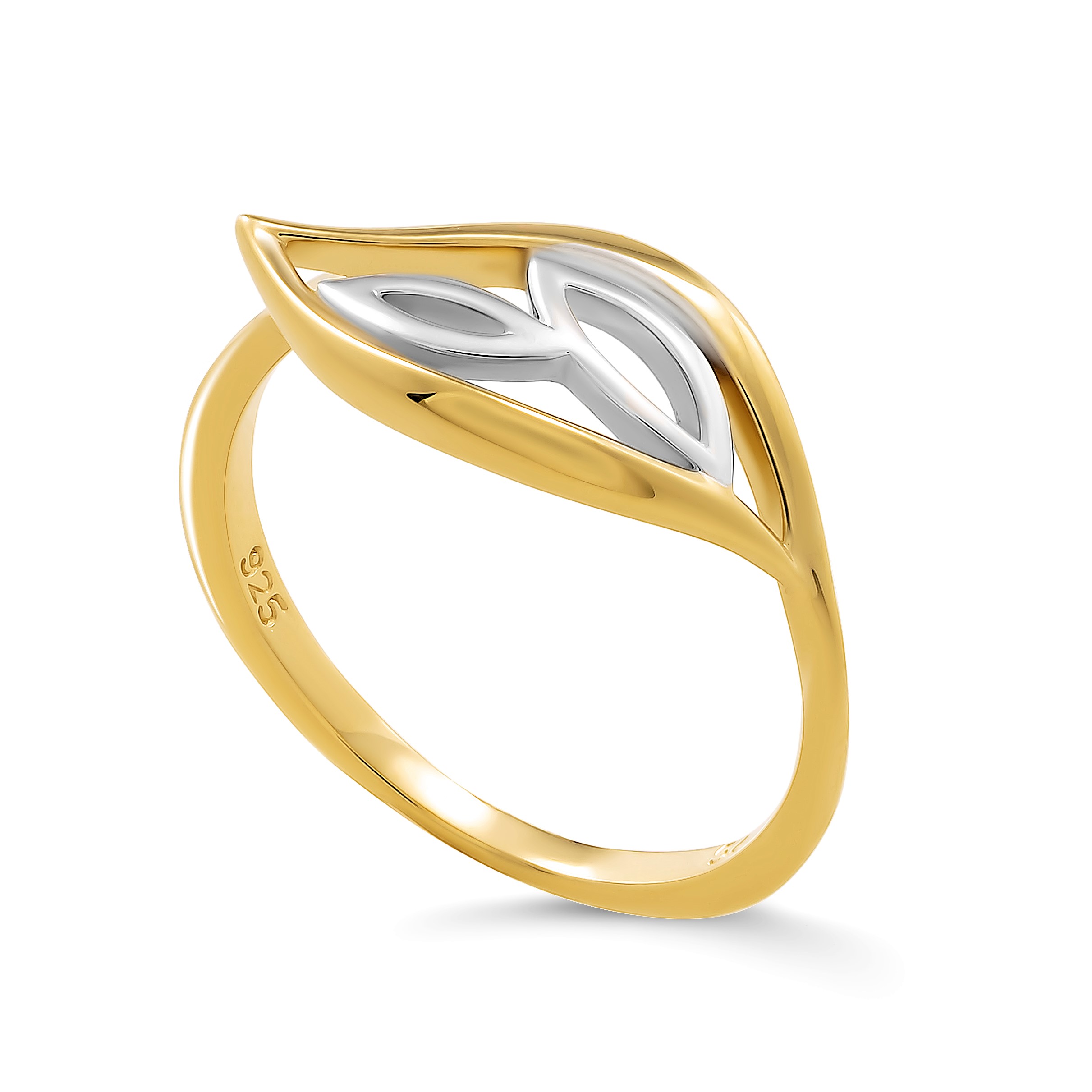 Orphelia 'Charlotte' Damen-Ring aus 925er Sterlingsilber – Silber/Gold ZR-7523/G