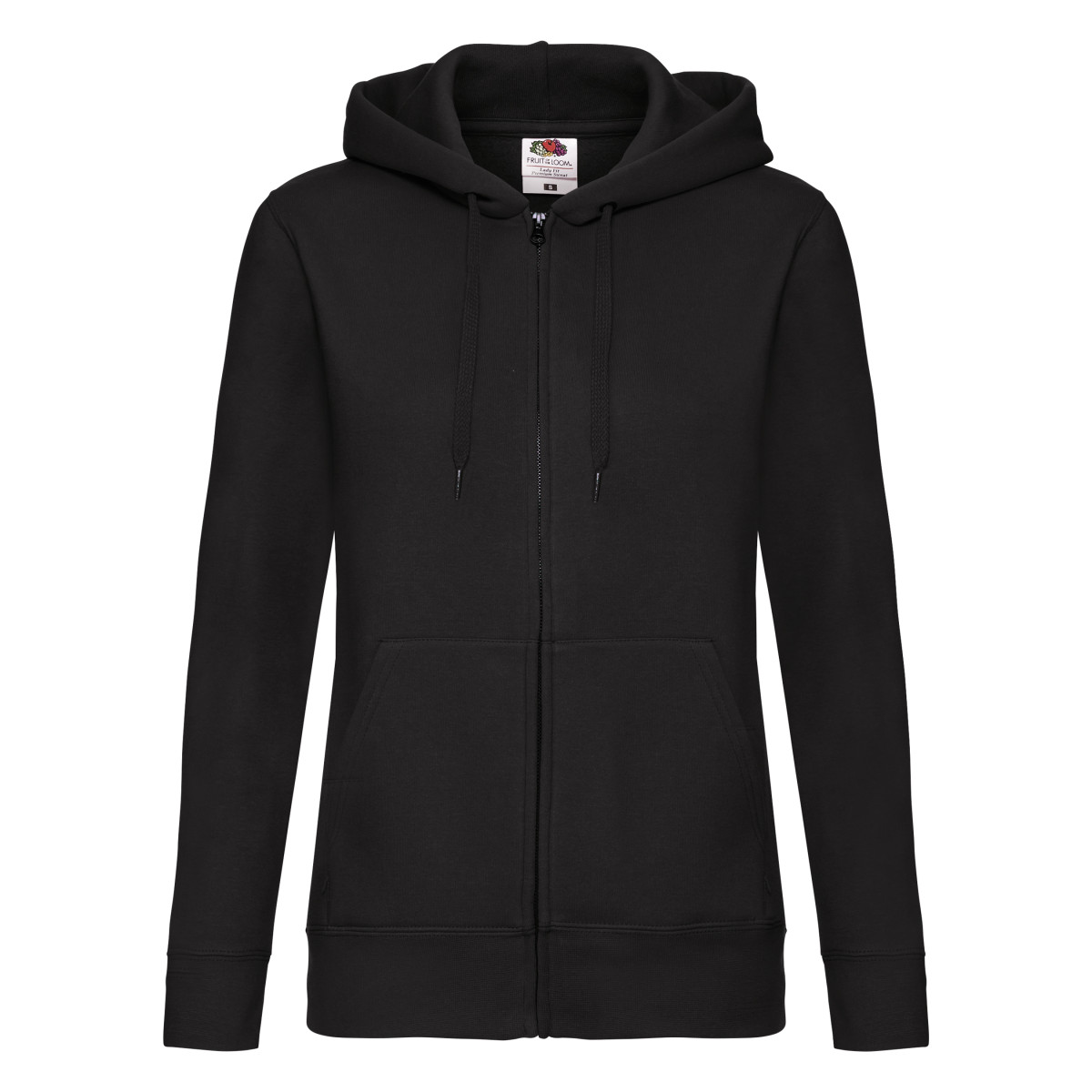Fruit of the Loom - "Premium" Hoodie mit durchgehendem Reißverschluss für Damen (Schwarz) Image