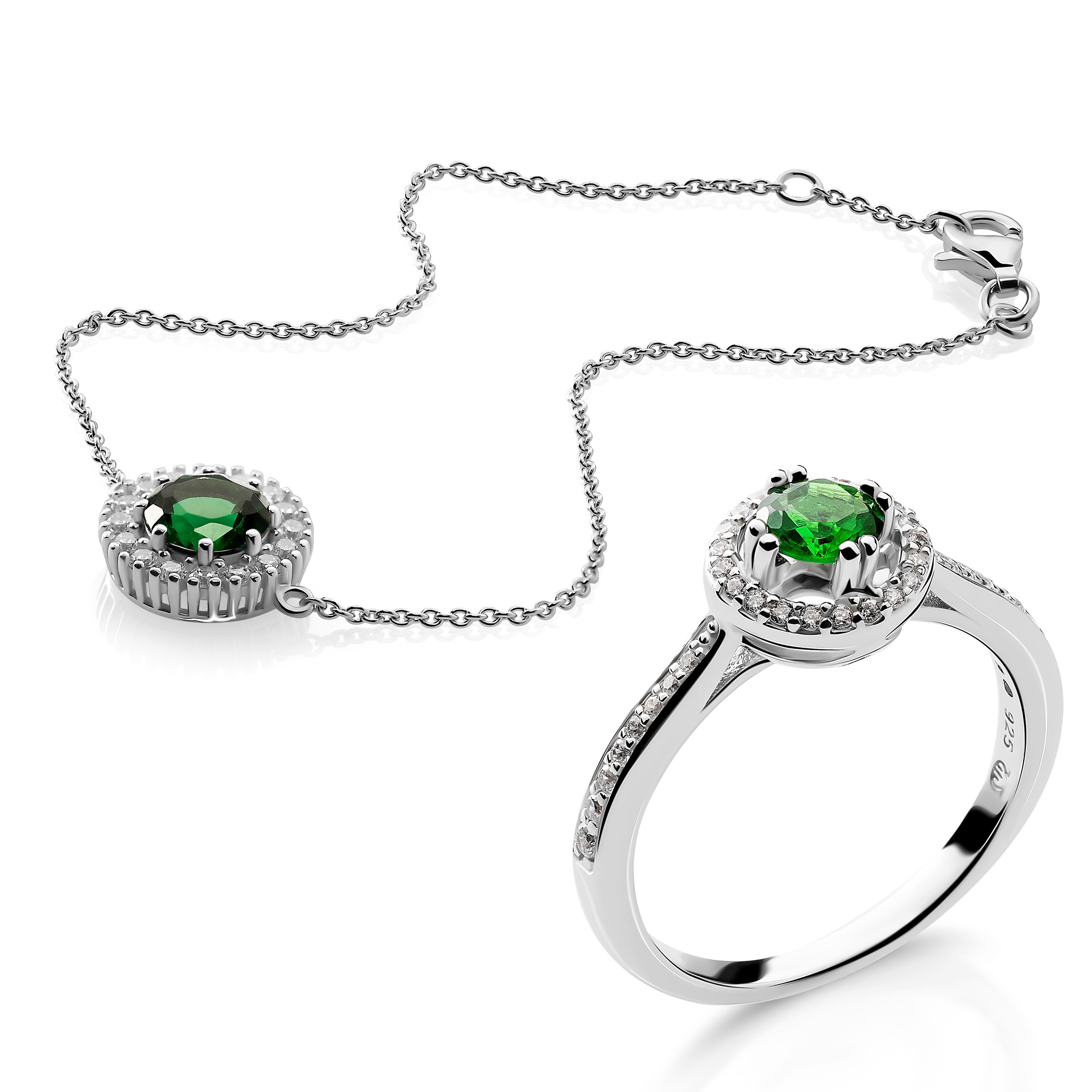 Orphelia 'Kaia' Damen-Set aus 925er Sterlingsilber: Armband + Ring – Silber SET-7477/EM Image