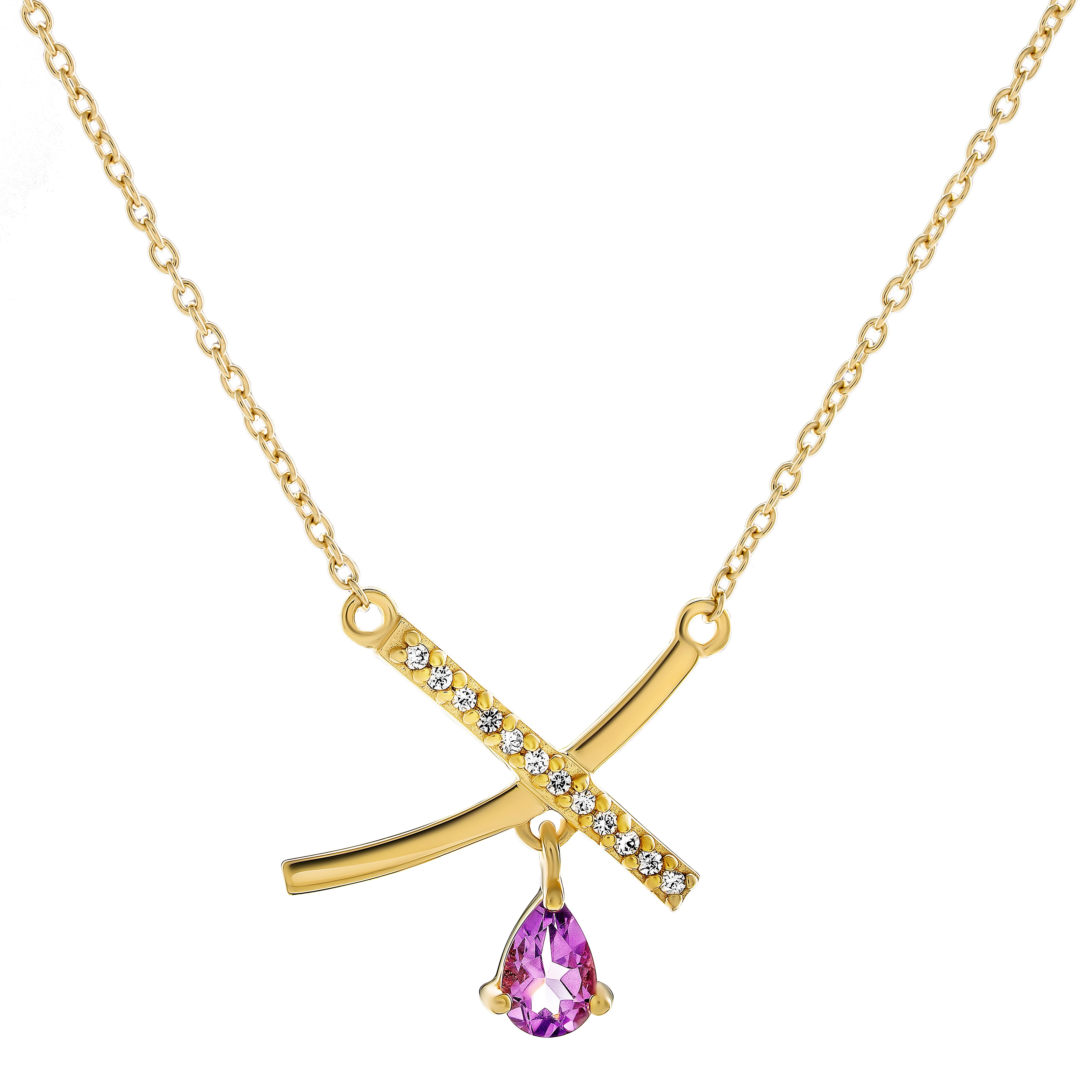 Orphelia 'Charlotte' Halskette für Damen aus 925er Sterlingsilber – Gold ZK-7580/A Image