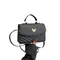 Black PU Leather Crossbody Bag with Adjustable Striped Strap, Large Capacity Shoulder Messenger Bags