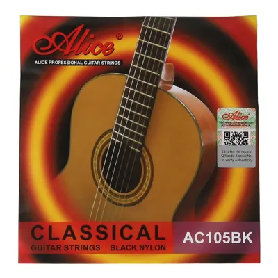 Alice AC105BK AC107BK Hard Tension Black Nylon Copper Alloy Winding Classical Guitar Strings 1-6