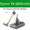 For Dyson V8 battery 6800mAh 21.6V battery For Dyson V8 Battery Absolute Animal Li-ion Vacuum