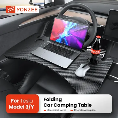 YZ For Tesla Model XS 3 Y Highland Juniper 2018-2025 Steering Wheel Laptop Tray Food Desk Portable