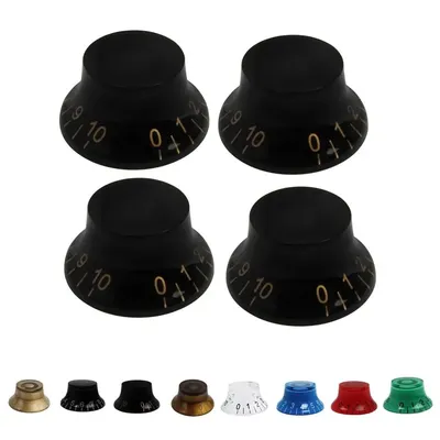 NEW 4pcs Top Hat Electric Guitar Knobs Tone Volume Control Knobs Button Caps 18-Splines for LP SG
