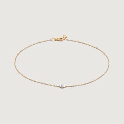 Gold Marquise Diamond Chain Bracelet Lab Grown Diamond