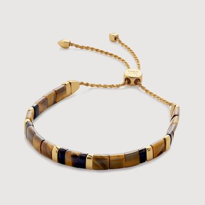 Gold Delphi Multi Gemstone Friendship Bracelet Tigers Eye