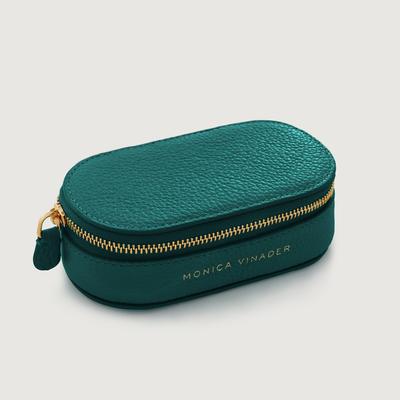 Mini Oval Leather Jewellery Box