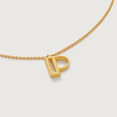 Gold Initial P Chain Necklace