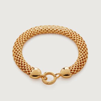 Gold Heirloom Bold Woven Chain Bracelet