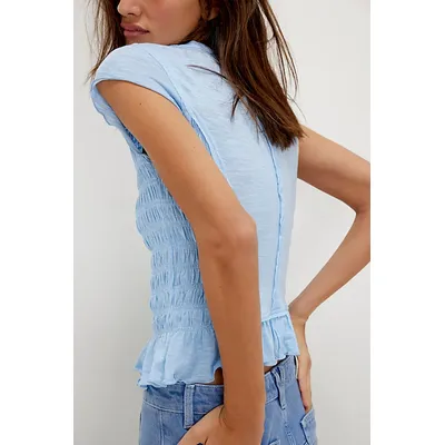 We The Free Sylvie Tee at Free People in Larkspur, Size: Medium