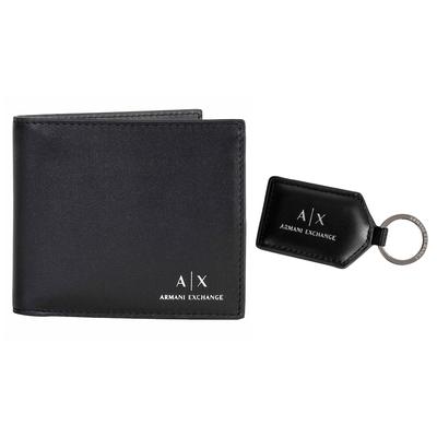 Armani Exchange Geldbörse 'Plain Leather Gift Set' Schwarz Herren Image