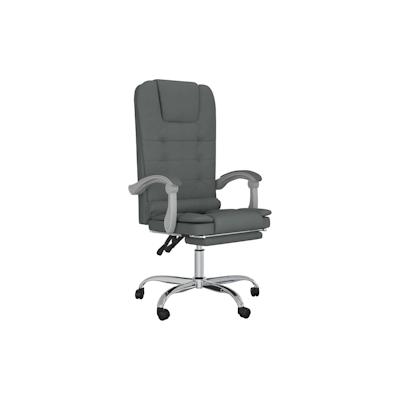 vidaXL Bürostuhl mit Massagefunktion Dunkelgrau Stoff Image