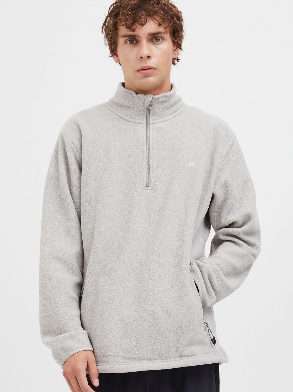 North Bend Fleecepullover Herren hellgrau, L Image