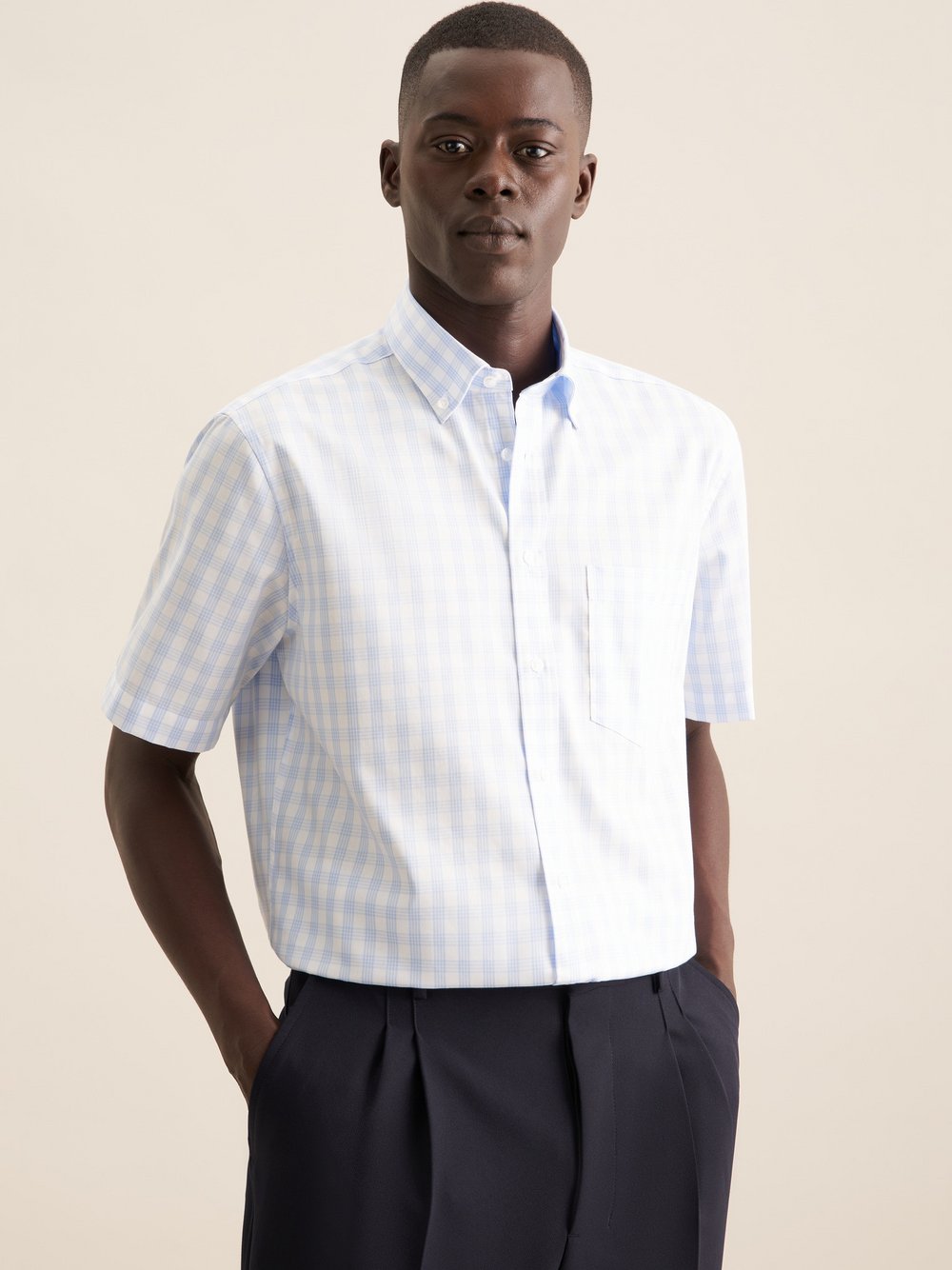 Seidensticker Business Hemd Herren Regular Fit Baumwolle hellblau, 39 Image