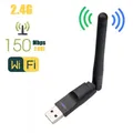 150Mbps MT7601 Mini USB WiFi Adattatore Scheda di rete Wifi wireless Ricevitore Wi-Fi Dongle per computer Desktop PC Laptop 2.4GHz 2dbi
