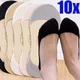 Pantofole da donna in cotone 1/5 paia di calzini da barca antiscivolo traspiranti estivi da donna invisibili calze sottili in silicone con taglio basso alla caviglia