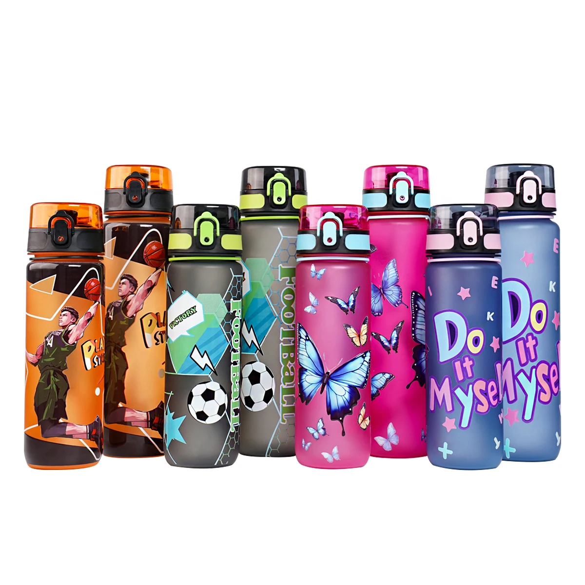 Transparente Kunststoff-Wasserflasche mit großer Kapazität, 750–1000 ml, 1 Stück, Sport, Outdoor, Reisen, Urlaub, Geschenk, geeignet Image