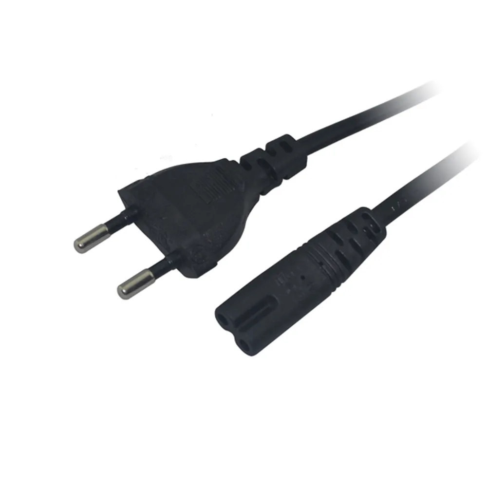 Für PS2 PS3 Slim EU-Stecker 2-poliger Anschluss AC-Netzkabel für PS4-Konsolen-Netzteil für Xbox EU